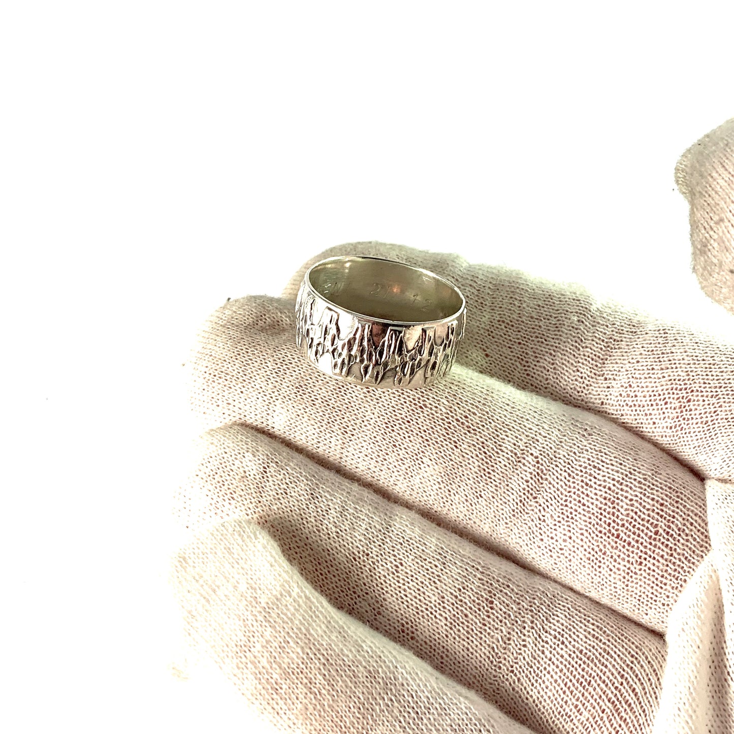 Bengt O. Lilja, Finland 1972. Vintage Sterling Silver Modernist Unisex Ring.