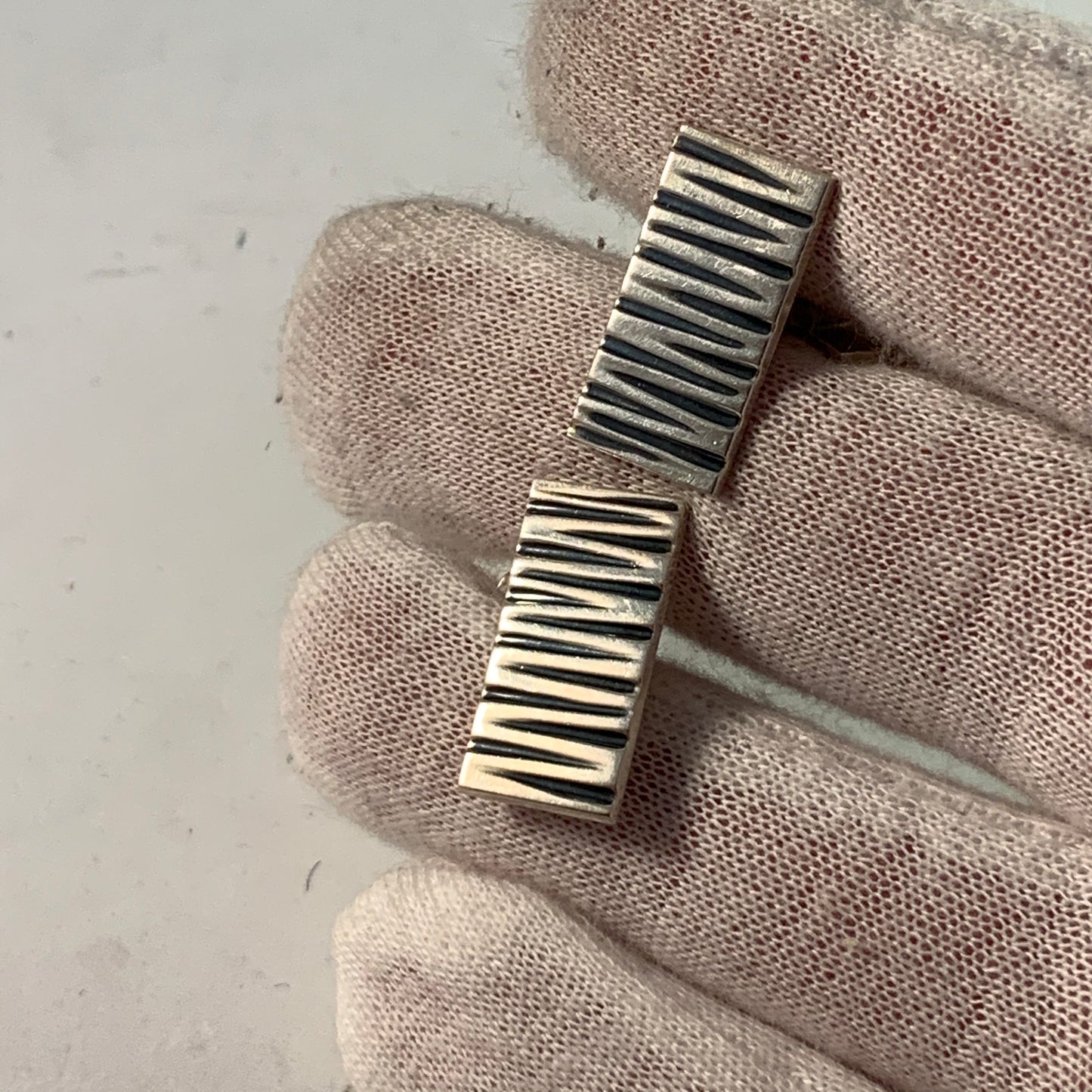 Elis Kauppi, Kupittaan Kulta, Finland 1964 Silver Cufflinks.