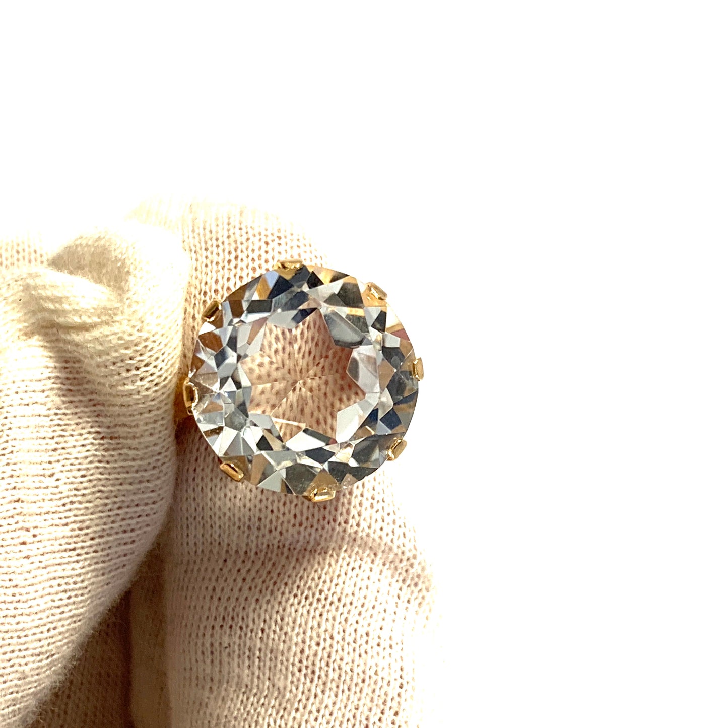 Styletta, Sweden 1968. Vintage 18k Gold Rock Crystal Ring.