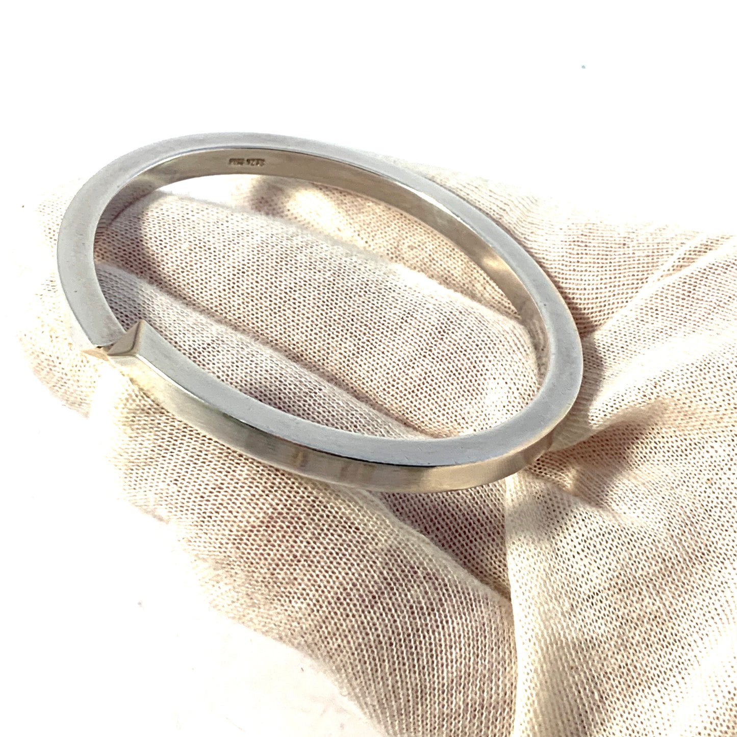 Frits Heiring Sorensen, Denmark 1970-80s. Massive Sterling Silver Bangle Bracelet.