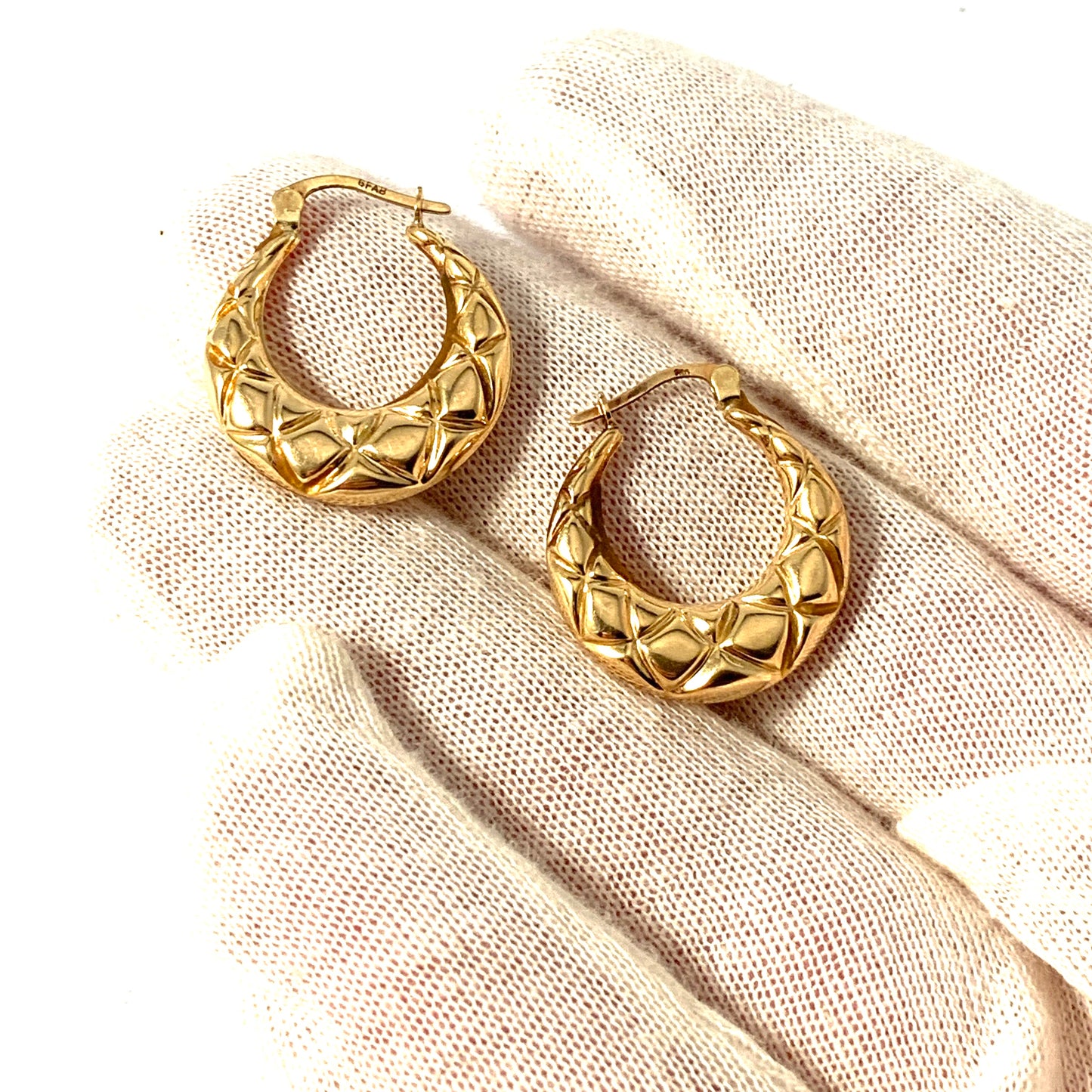 O Pettersson, Sweden 1980s. Vintage 18k Gold Earrings.