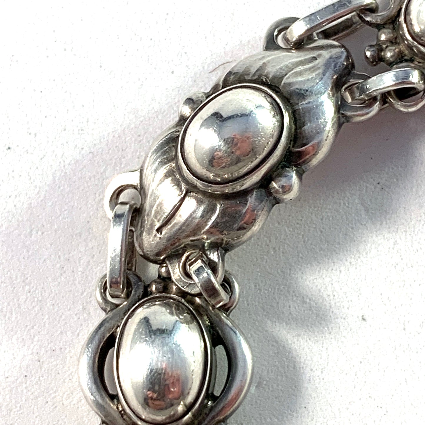 Georg Jensen, Copenhagen Mid Century Sterling Bracelet. Design no 15 by Georg Jensen early 1900s