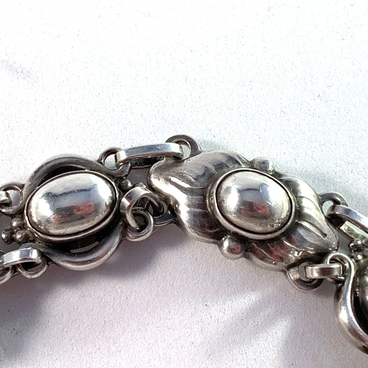 Georg Jensen, Copenhagen Mid Century Sterling Bracelet. Design no 15 by Georg Jensen early 1900s