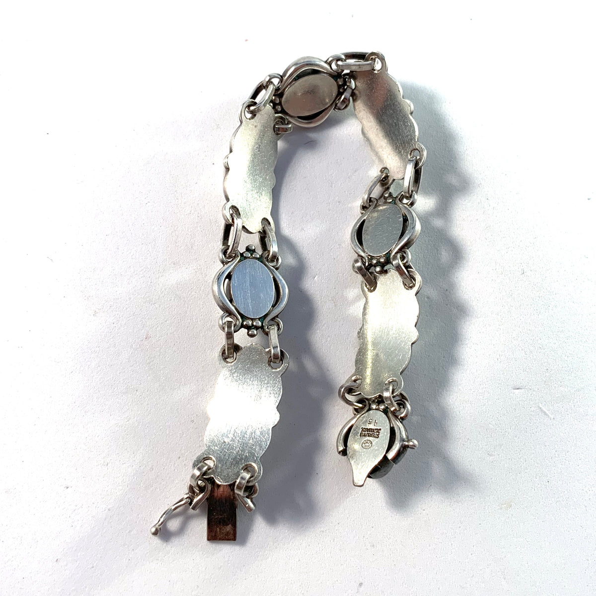 Georg Jensen, Copenhagen Mid Century Sterling Bracelet. Design no 15 by Georg Jensen early 1900s