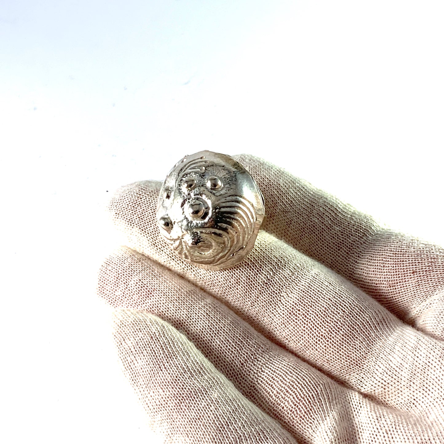 Alton, Sweden 1972. Bold Vintage Sterling Silver Ring.