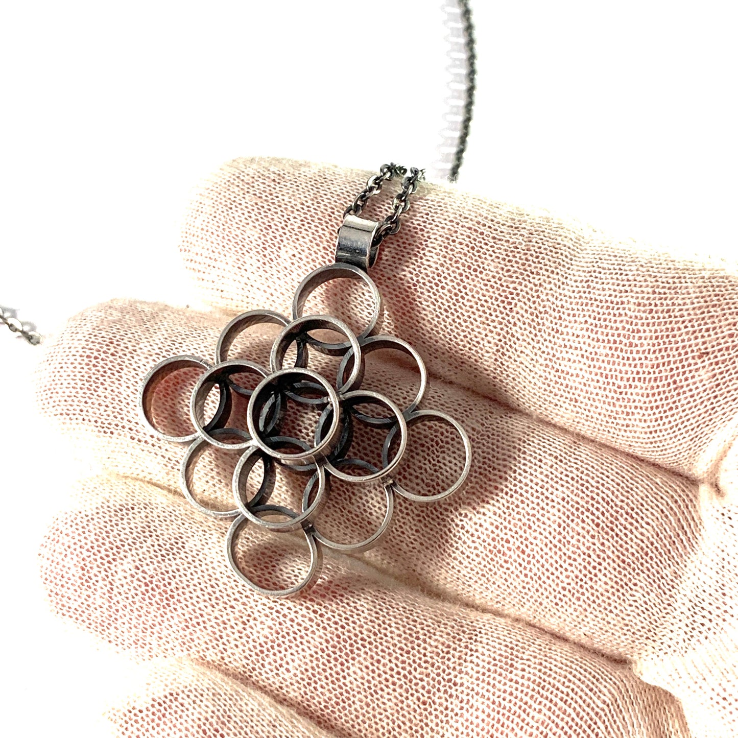 Erik Granit, Finland 1966. Vintage Solid Silver Pendant.