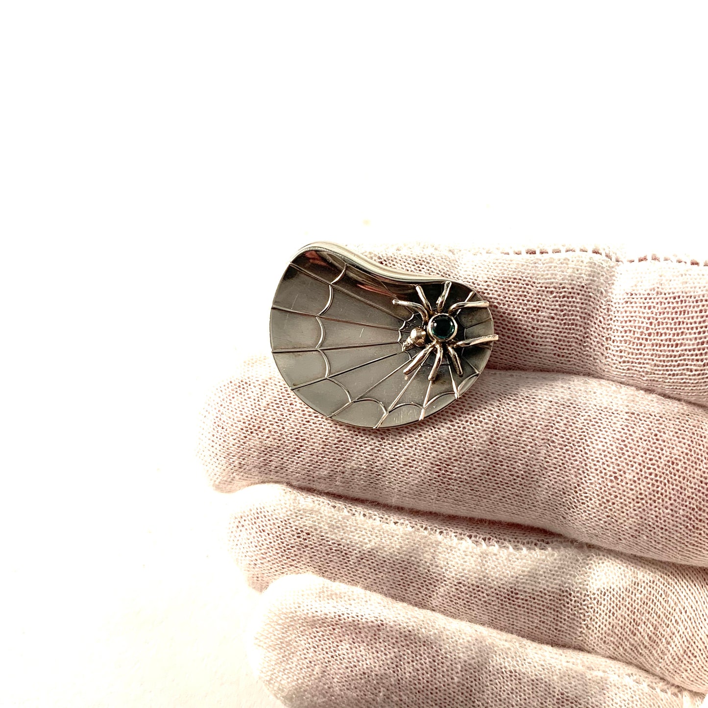 Friedrich Speidel, Germany, 1960s Novelty Spider 835 Silver Brooch