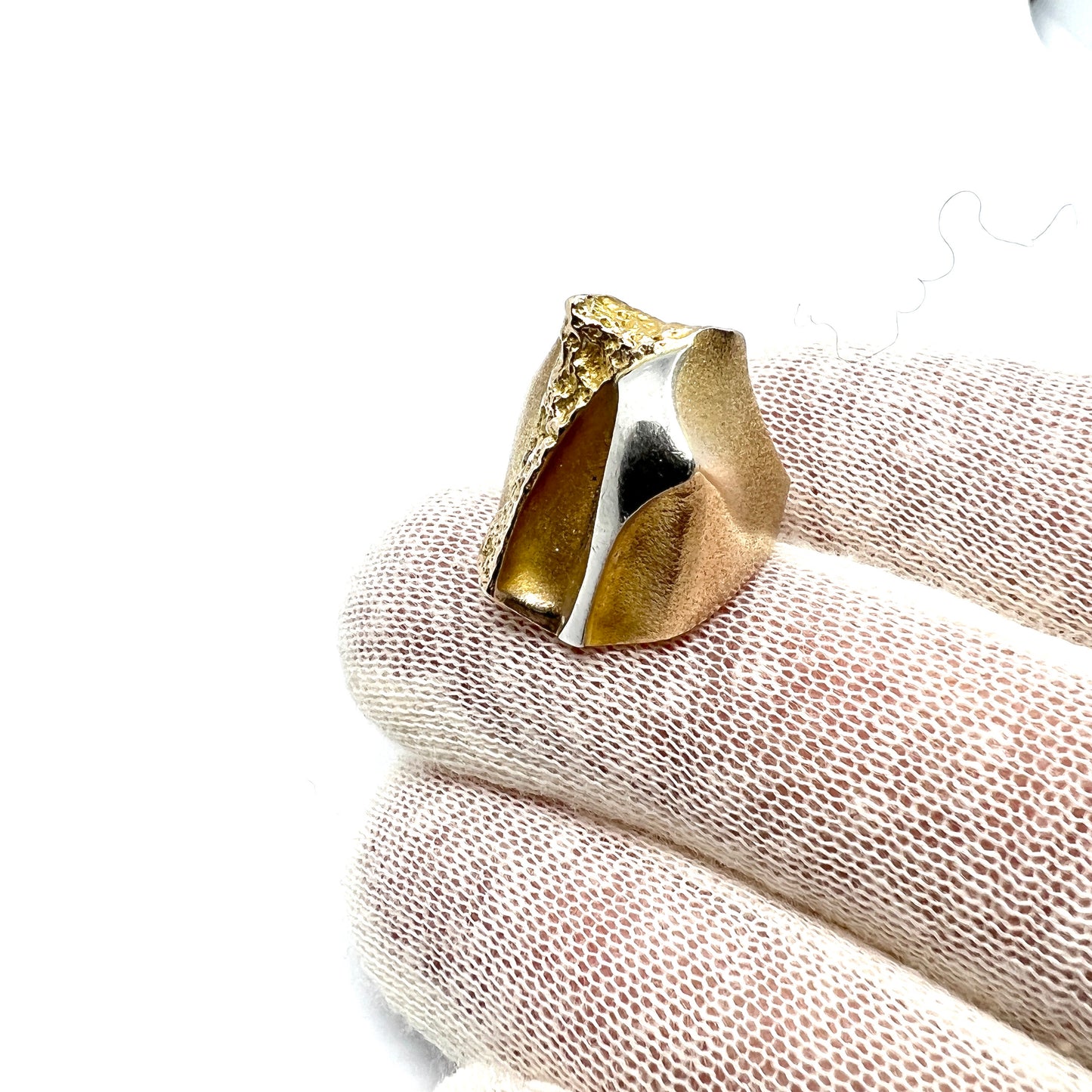 Bjorn Weckstrom for Lapponia. Vintage 14k Gold Platinum Ring.
