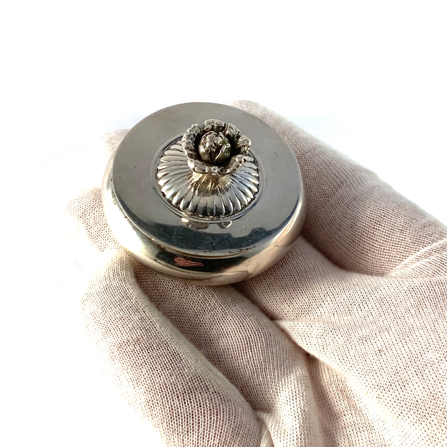 アンティーク 1900 年代初頭 835 シルバー製小物入れ ピルボックス