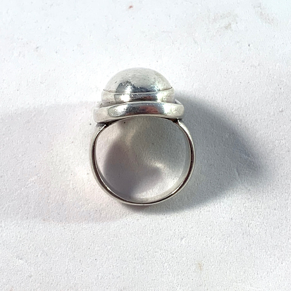 Georg Jensen, Copenhagen Mid Century Sterling Silver Ring. Design 46A by Harald Nielsen 1930s