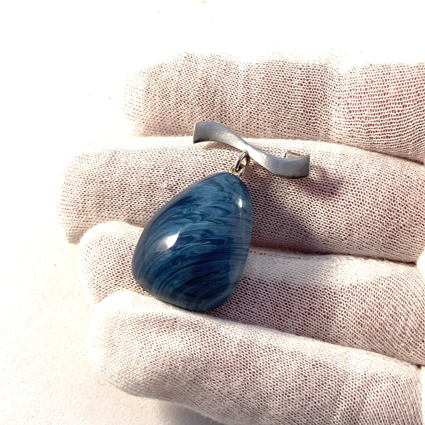 Tage Linde for ASA-シルバー、スウェーデン 1958 シルバー Bergslagen-Stone ブローチ