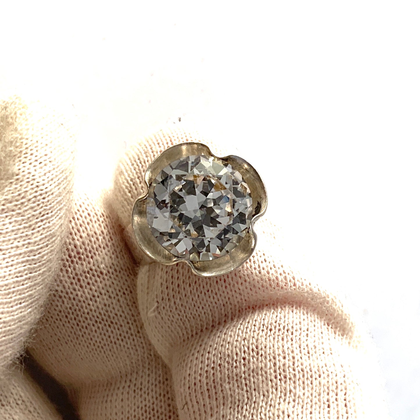 Alton, Sweden year 1970. Vintage Solid Silver Rock Crystal Ring.