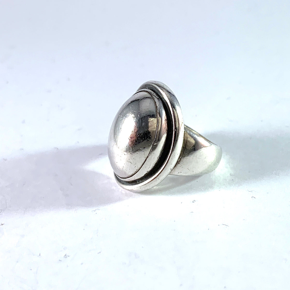 Georg Jensen, Denmark 1945-51 Sterling Silver Ring. Design 46A by Harald Nielsen