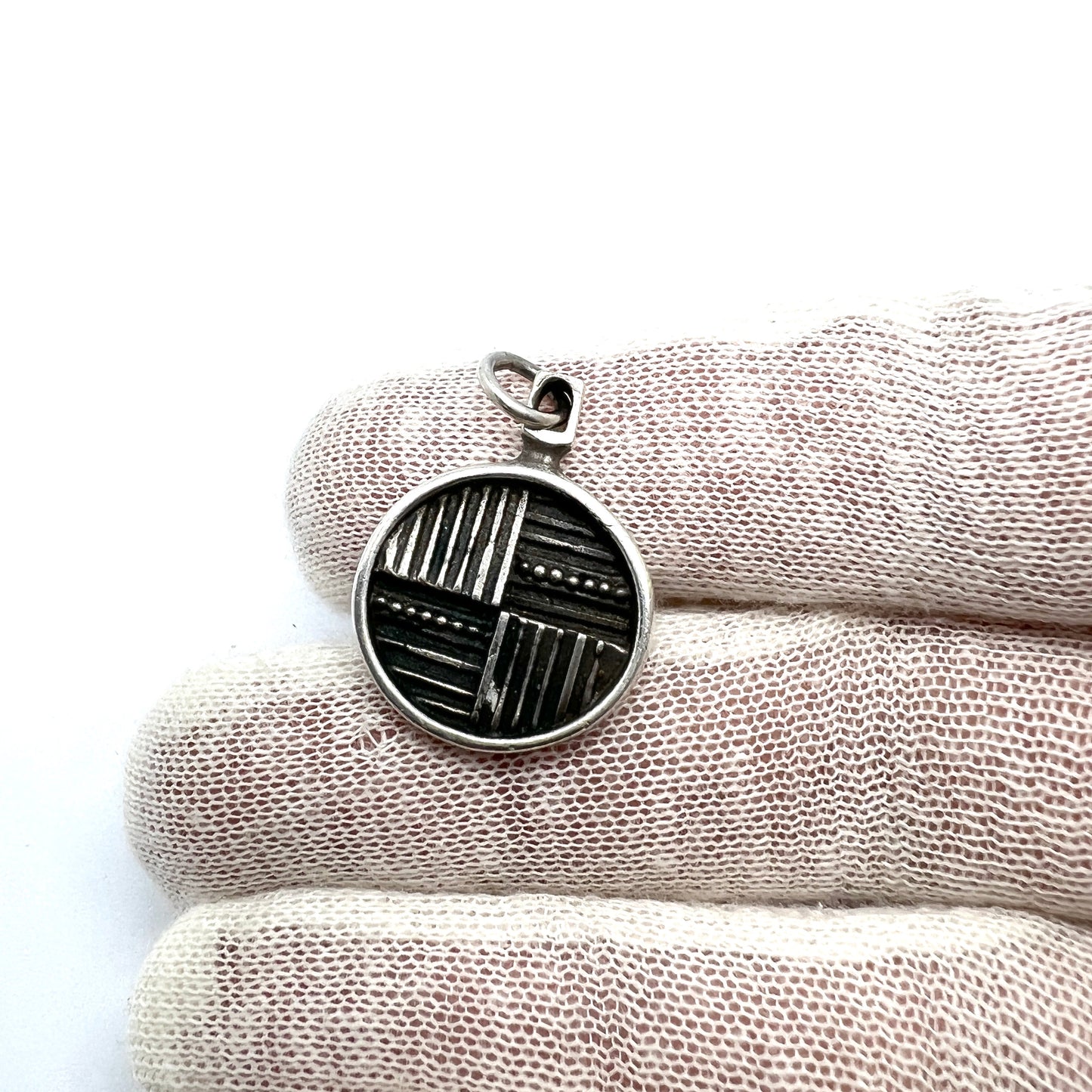 Kultateollisuus, Finland 1969. Solid Silver Pendant. Probably Designed by Jorma Laine.