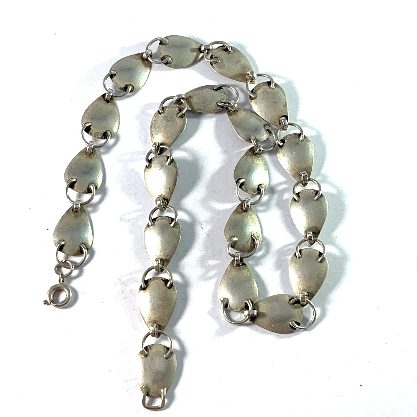 Arvo Saarela, Sweden 1955. Mid Century Solid Silver Necklace.