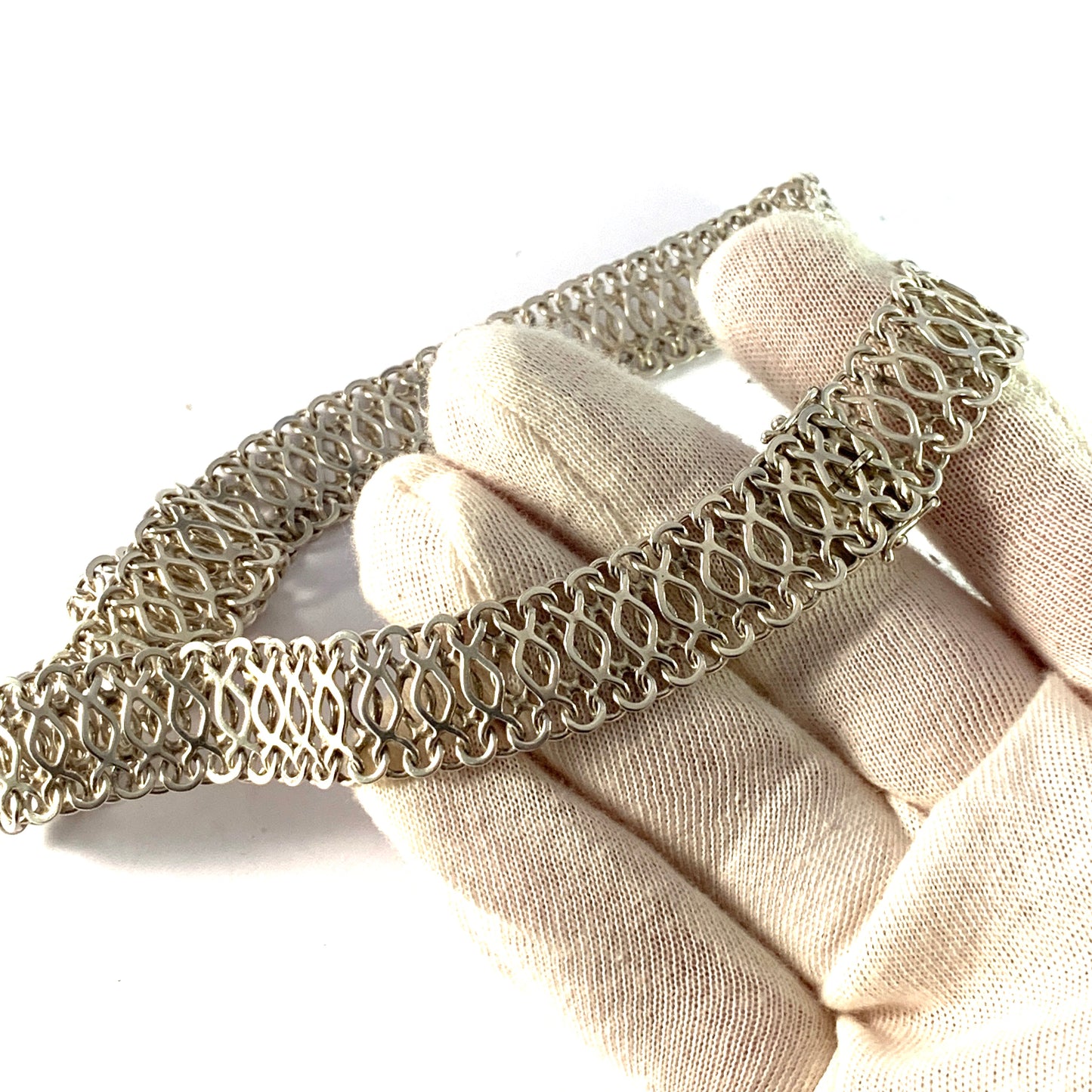 S Runius, Sweden 1975. Vintage Sterling Silver Necklace.