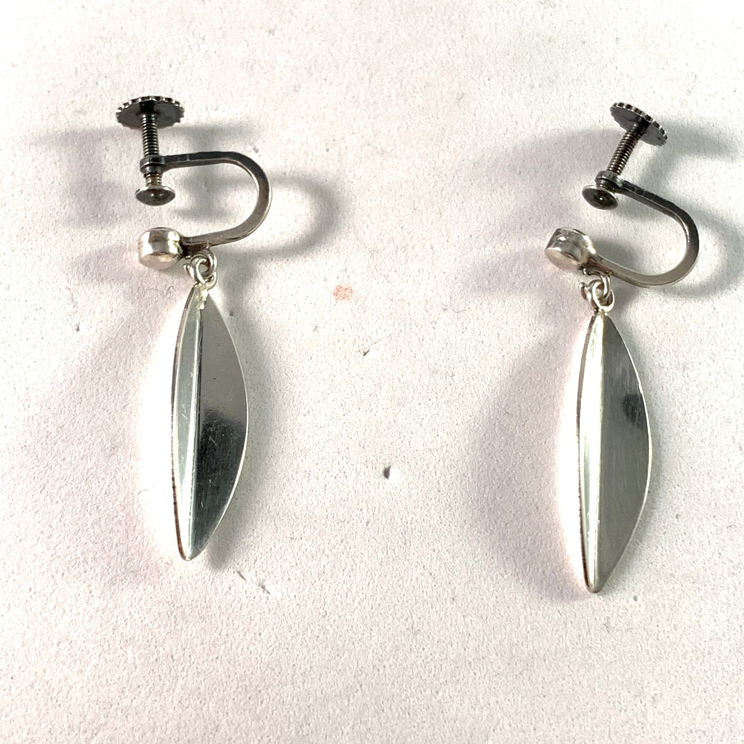 Arvo Saarela, Sweden 1957 Mid Century Modern Sterling Necklace and Earrings