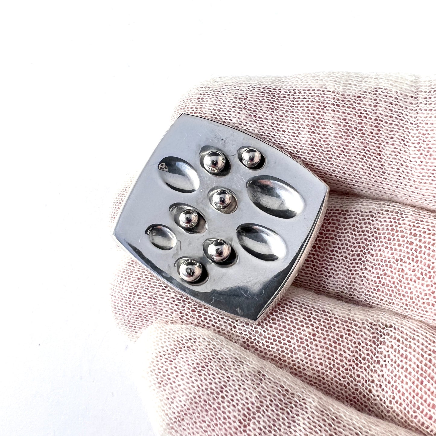 Erik Granit、フィンランド、1966年。ヴィンテージの純銀製ブローチ。