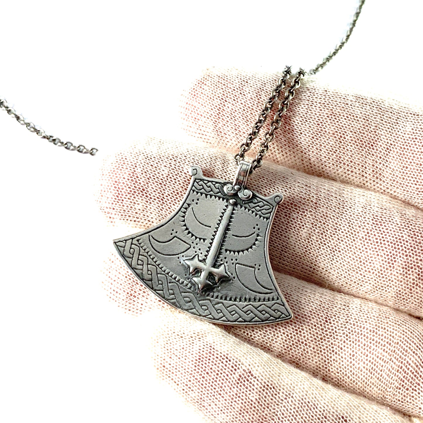 Kalevala Koru, Finland. Vintage Sterling Silver Pendant Necklace.