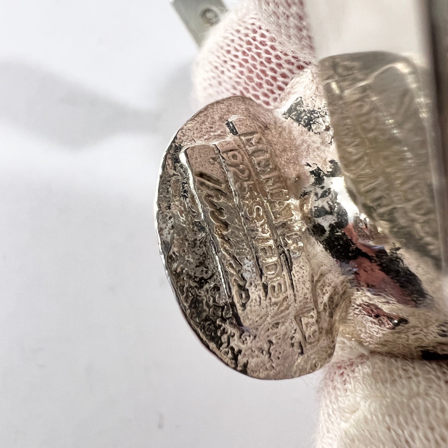 Theresia Hvorslev, Sweden 1974. Very Large Solid Silver Cufflinks. Design Water-Lily