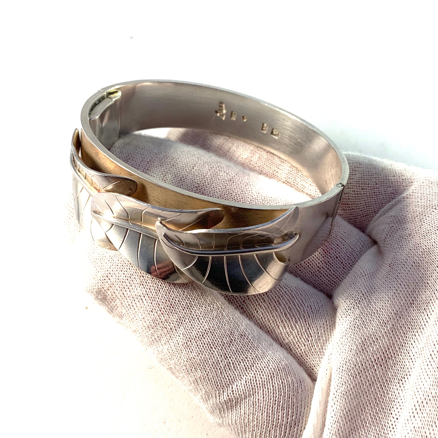 Sigurd Persson for Stigbert 1947 Massive 2.8oz Sterling Silver Bracelet.