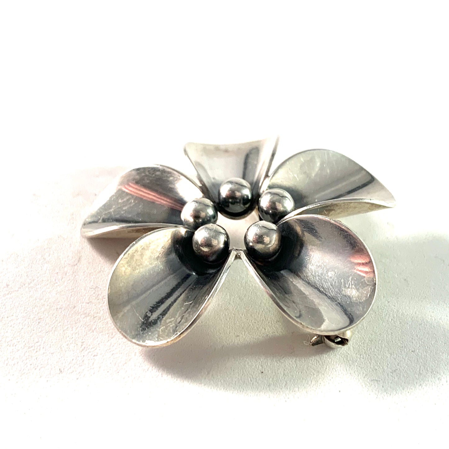Niels Erik From, Denmark Mid Century Sterling Silver Brooch.