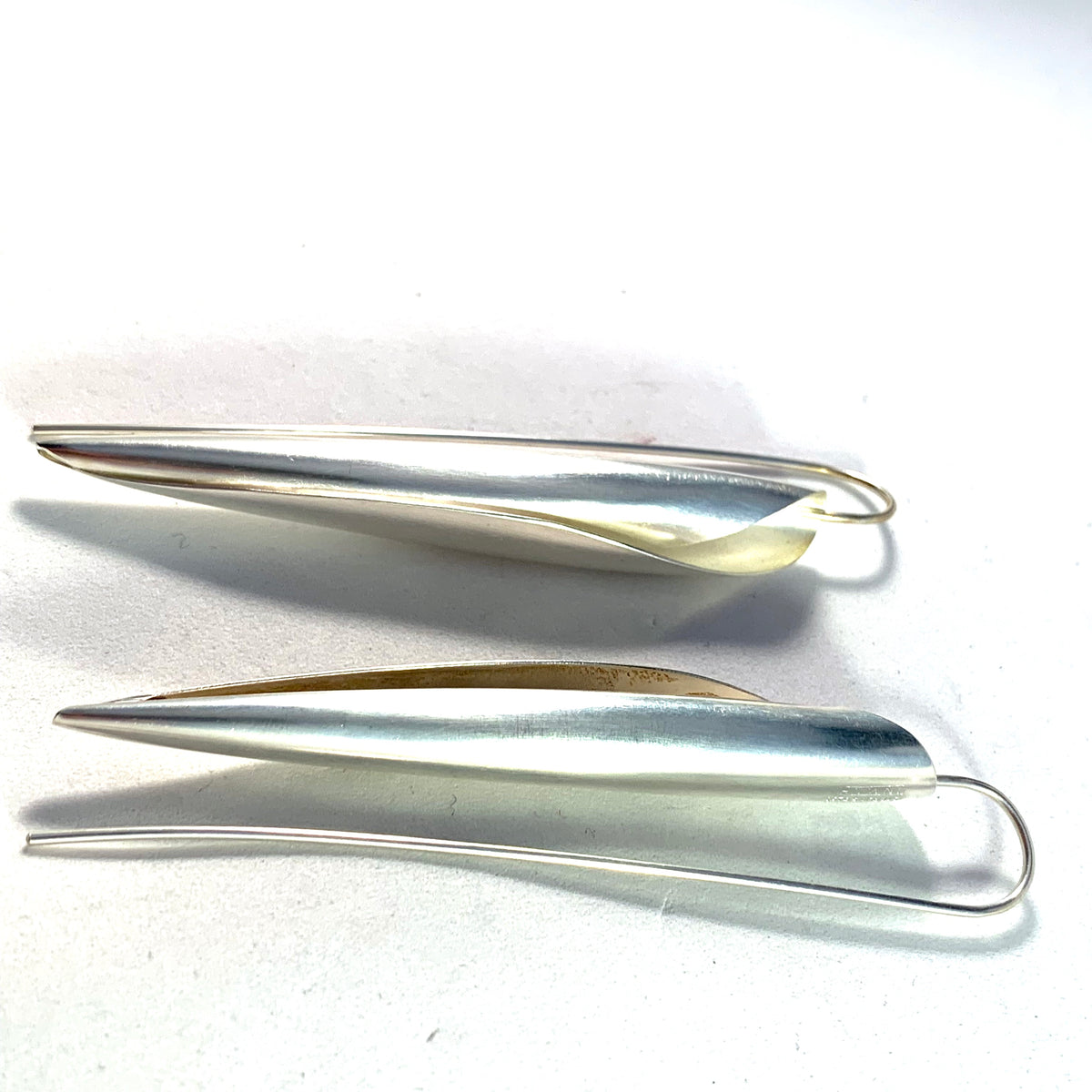 David-Andersen, designer Ingjerd Hanevold, Norway Huge Sterling Silver Earrings. Excellent.
