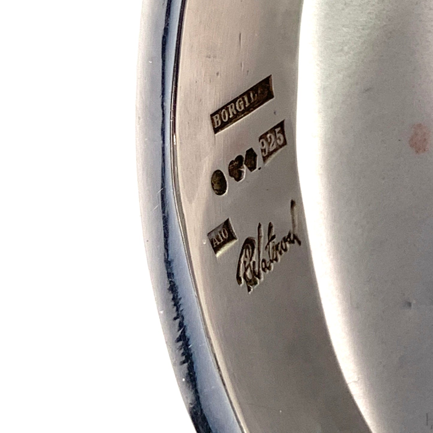 Richard Waterval for Atelier Borgila, Sweden 1975 Massive 3oz Sterling Cuff Bracelet.