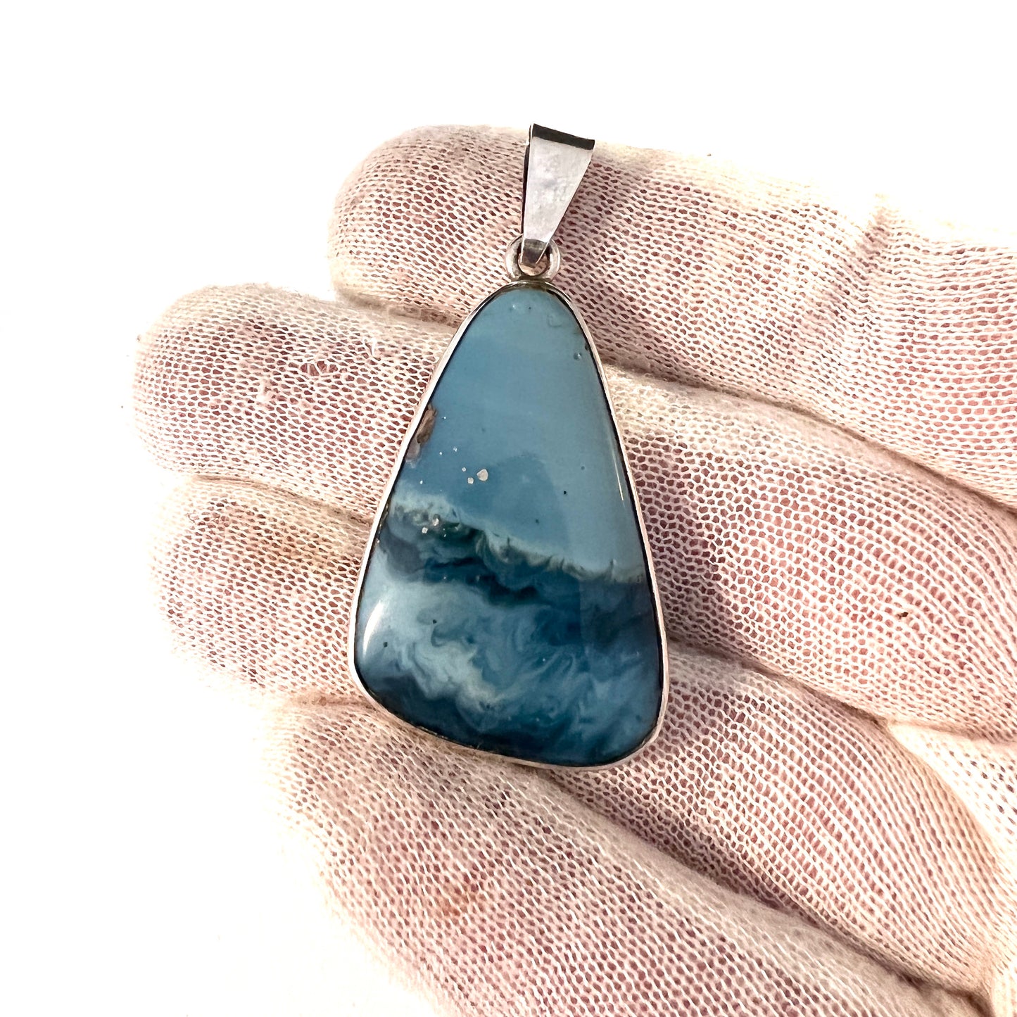 Gustaf Asp, Sweden 1968. Vintage Sterling Silver Bergslagen-stone Pendant.