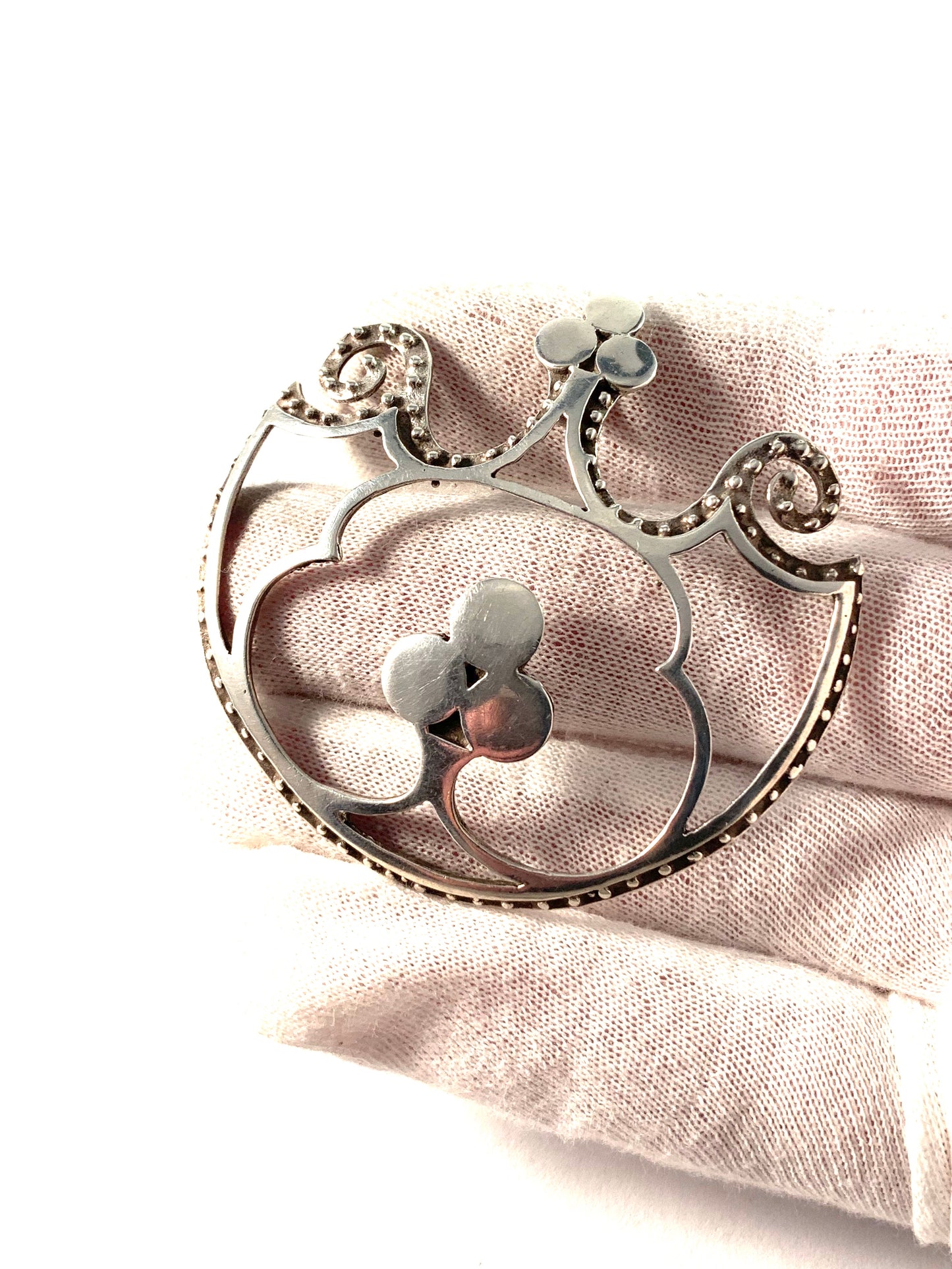 Valo Koru, Finland 1969 Large Vintage Sterling Silver Pendant.