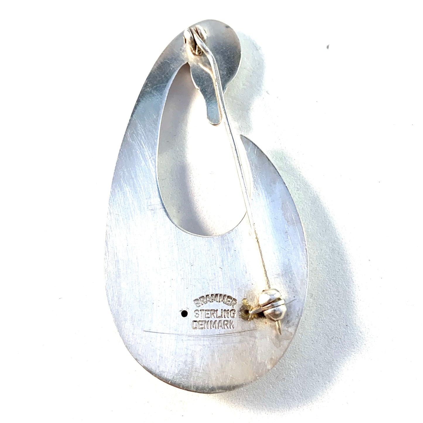 Max Brammer, Denmark Vintage Sterling Silver Swan Brooch.