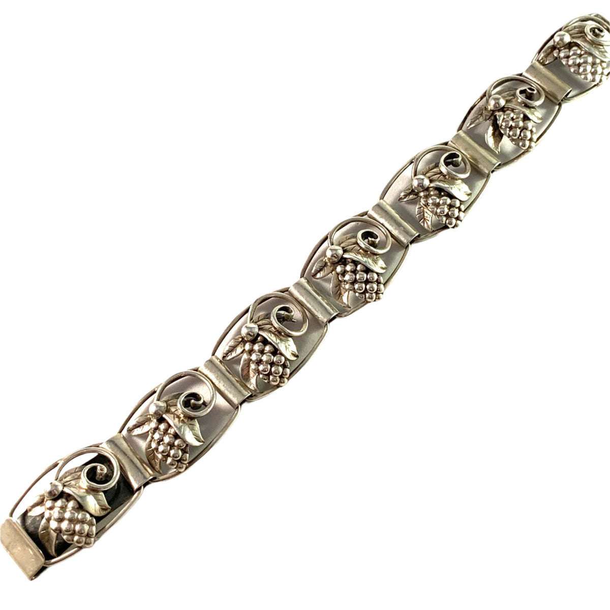 Kaplan, Sweden 1951 Large Vintage Sterling Silver Bracelet.