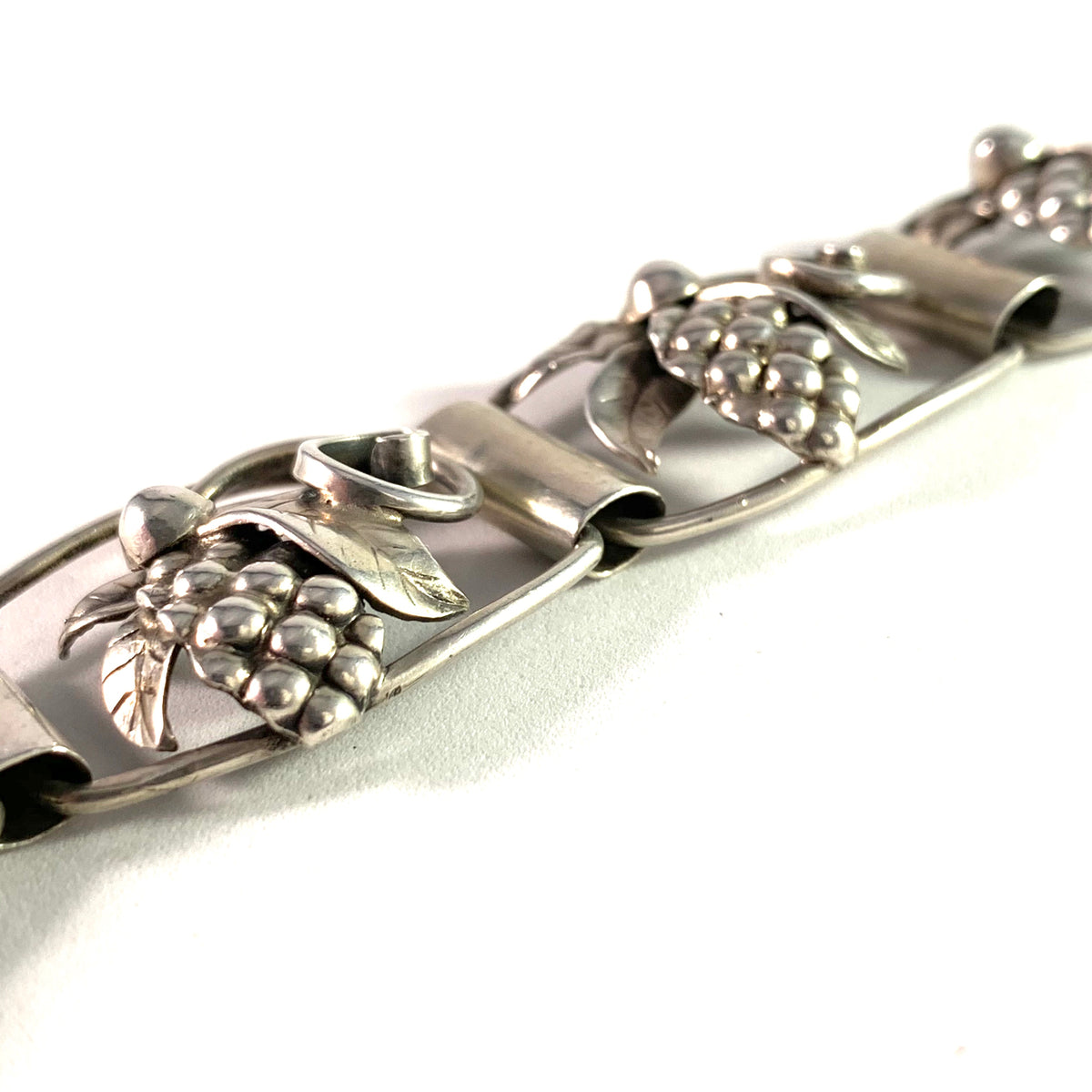 Kaplan, Sweden 1951 Large Vintage Sterling Silver Bracelet.