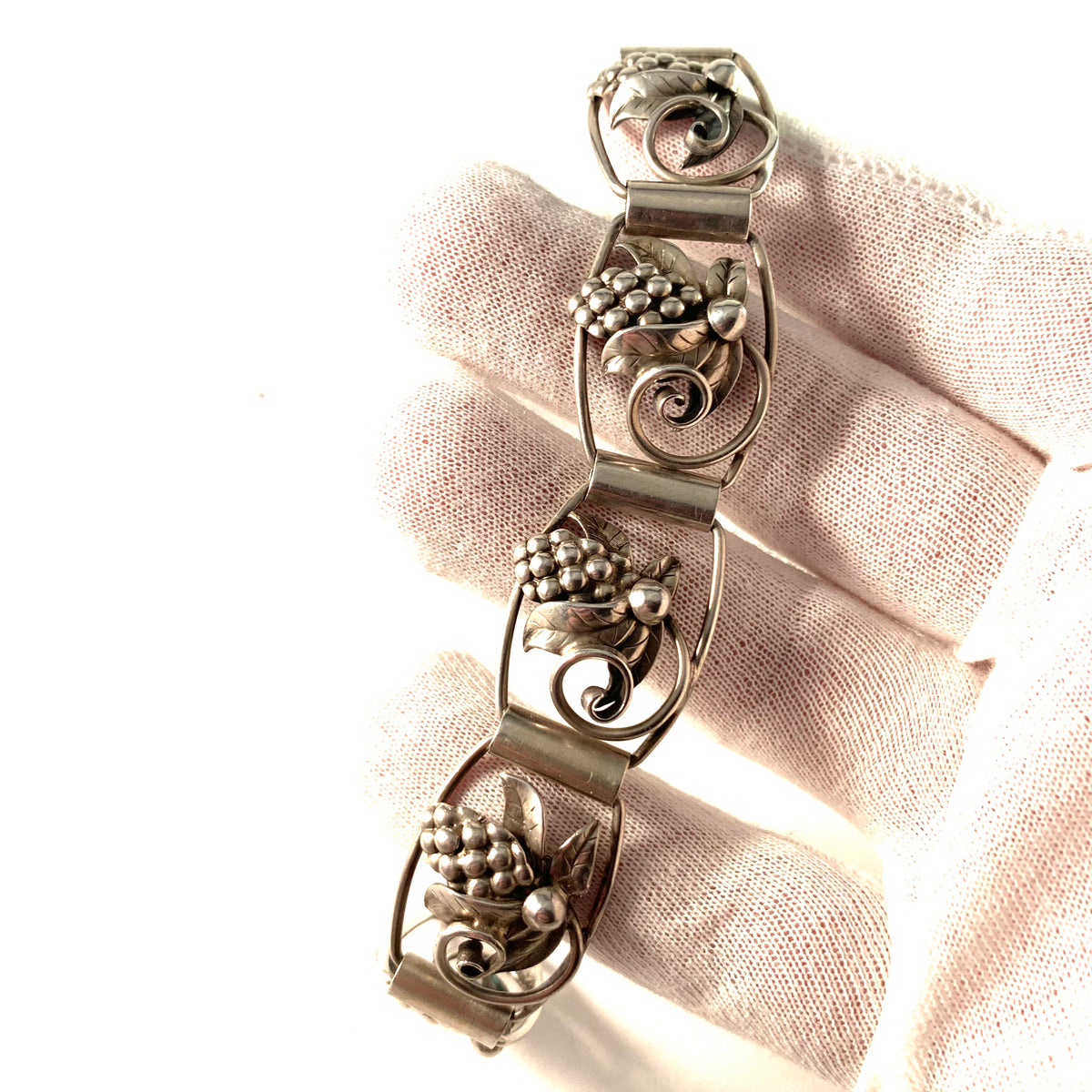 Kaplan, Sweden 1951 Large Vintage Sterling Silver Bracelet.