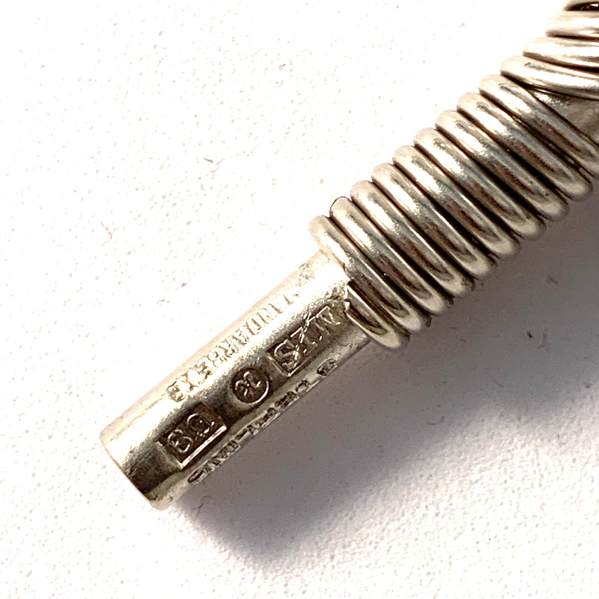 Ateljé Permona スウェーデン 1970 Missive 1.8オンス スターリングシルバー クロス ペンダント ネックレス。
