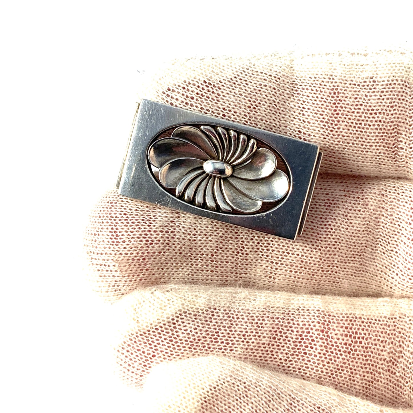 Henry Pilstrup for Georg Jensen, Denmark 1933-44. Sterling Silver Brooch. Design no 269. Lotus Flower
