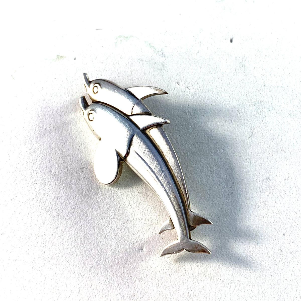 Georg Jensen, designer Arno Malinowski Dolphin Sterling Silver Brooch #317