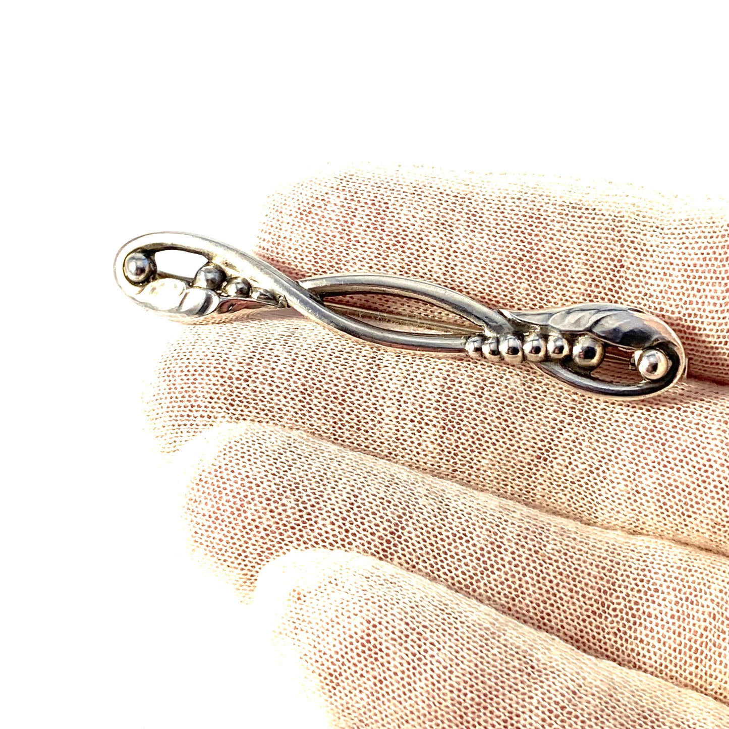 Georg Jensen, Copenhagen 1933-44 Sterling Silver Brooch. Rare 110 Design.