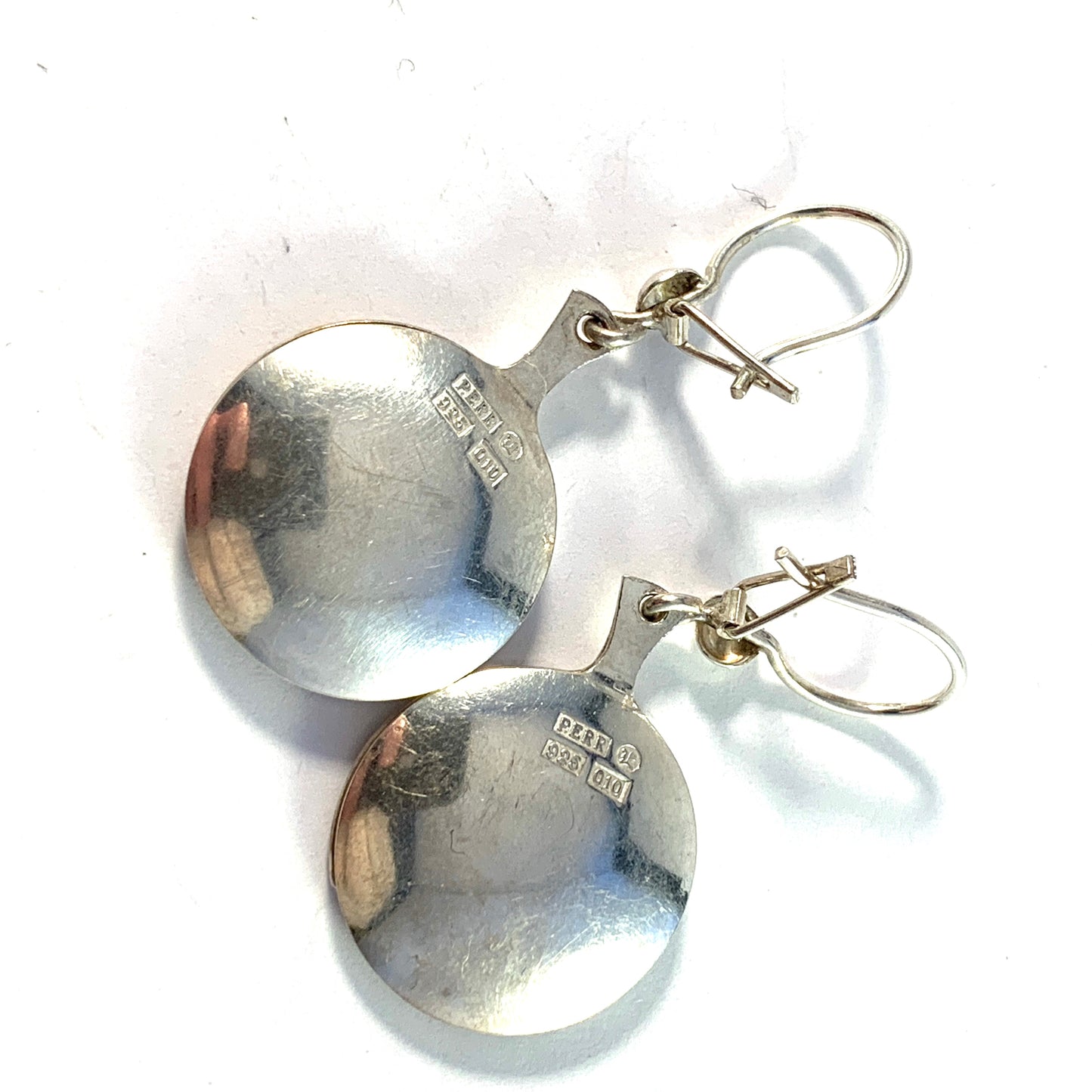 Luleå, Sweden Vintage Sterling Silver 'Midnight Sun' Earrings