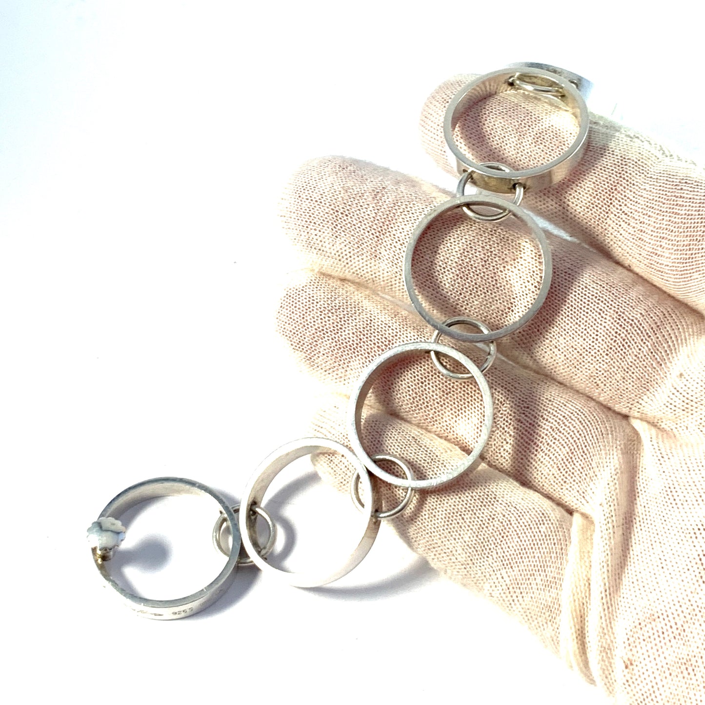 ベント ガブリエルセン、ハンス ハンセン、デンマーク 1960 年代のスターリング シルバー ブレスレット。