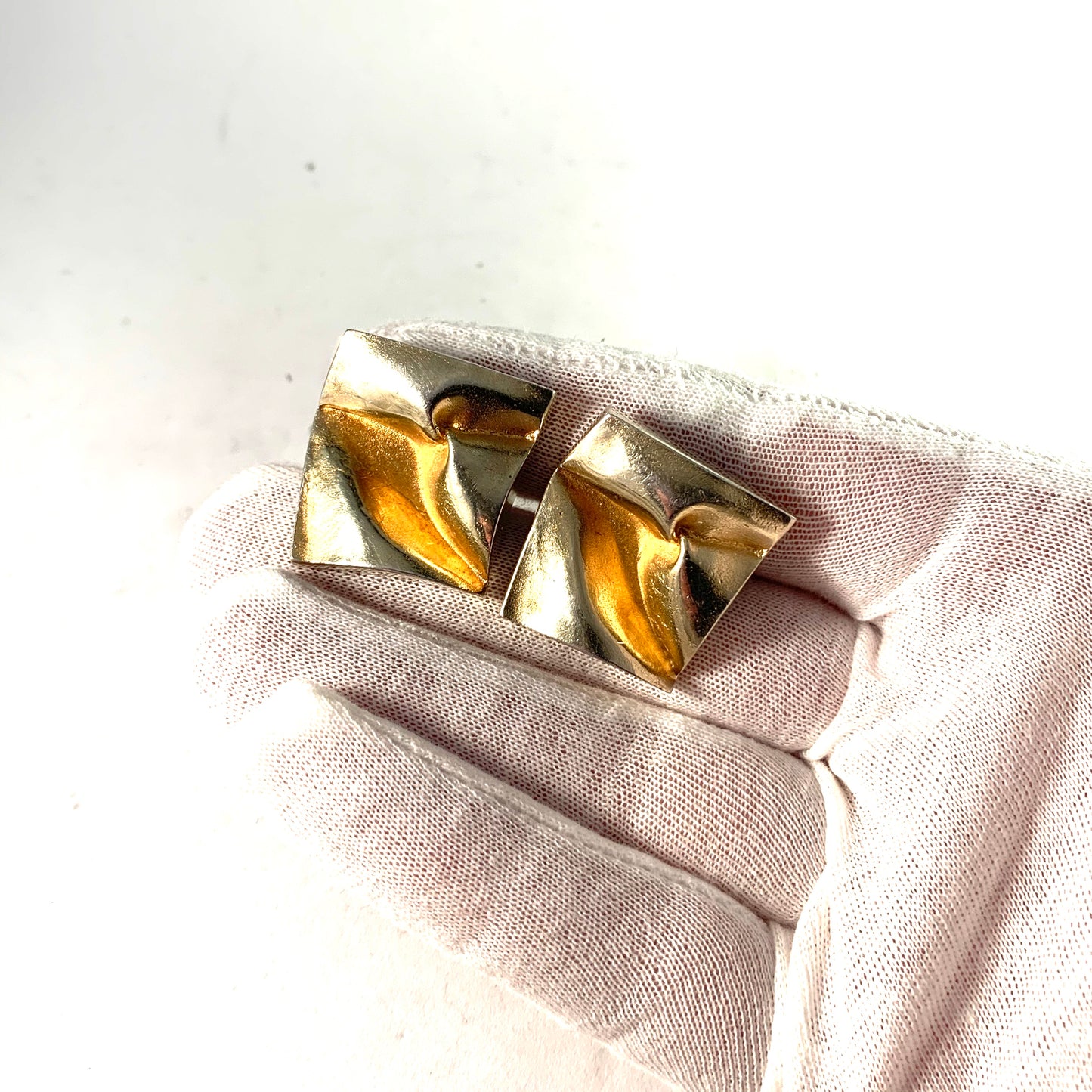 Bjorn Weckstrom for Lapponia, Finland 1969 Huge Sterling Silver Cufflinks