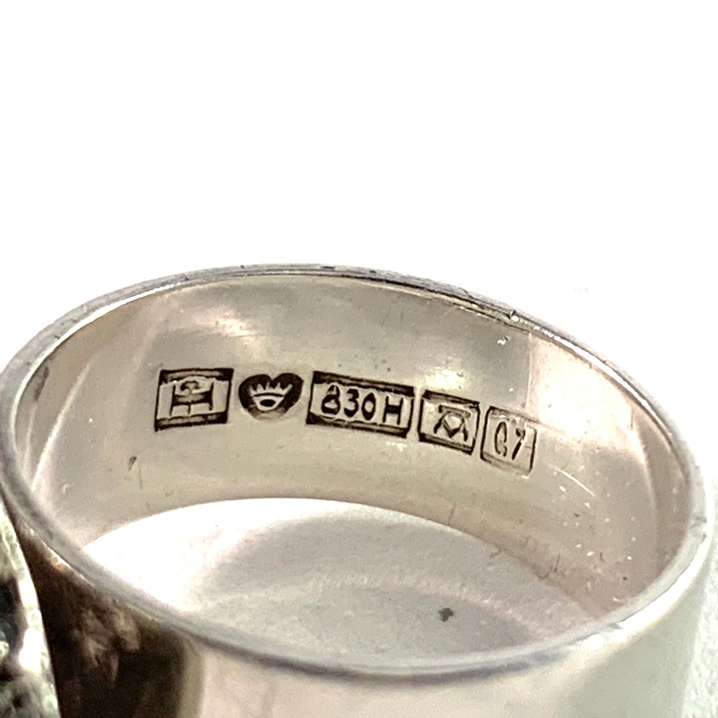 Pentti Sarpaneva トゥルン ホーペア フィンランド 1969 シルバー リング。 「ピッツィ」レースをデザイン。