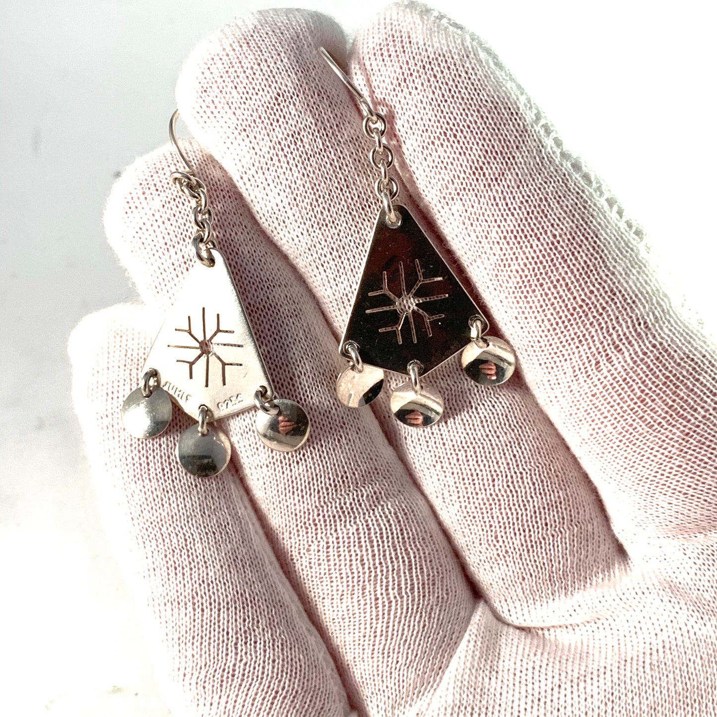 Juhls, Norway Vintage Sterling Silver Earrings.