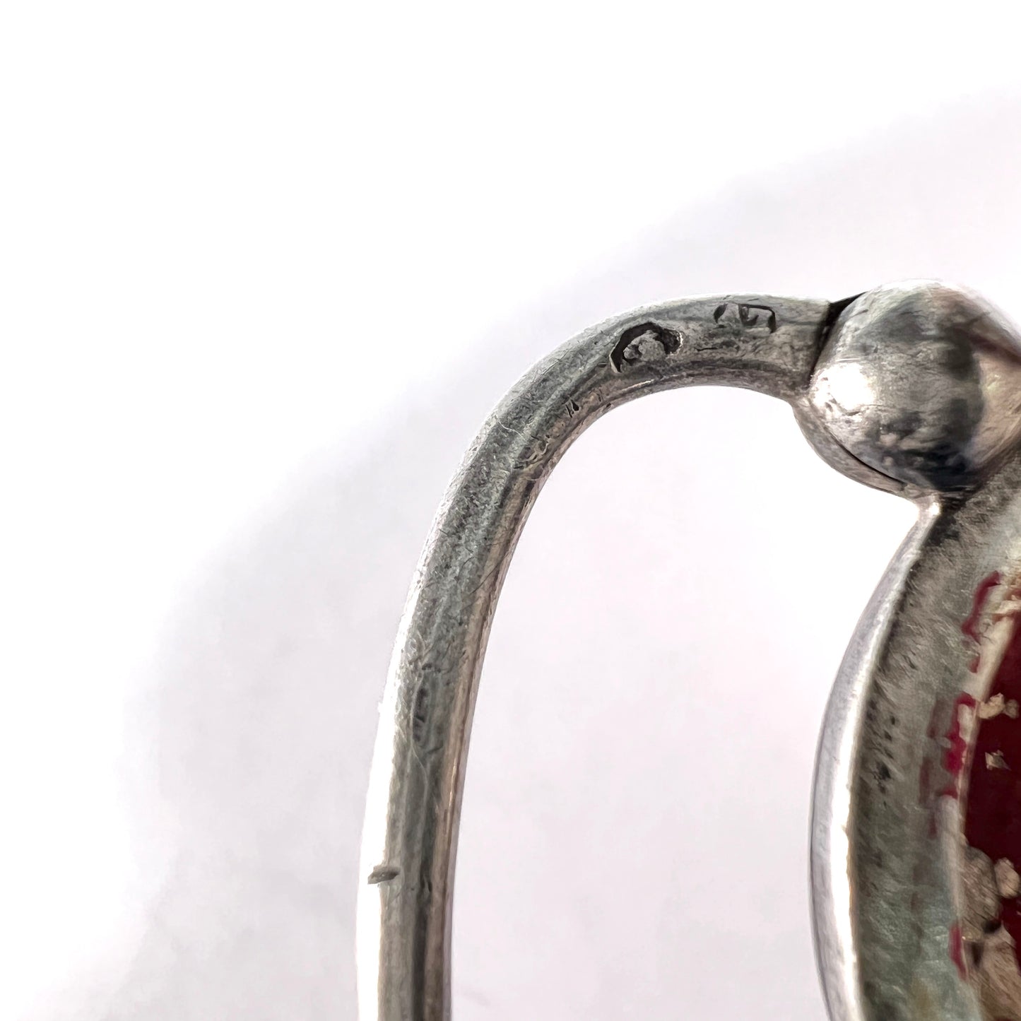 Austria c year 1900. Antique Solid Silver Enamel Locket Pendant.