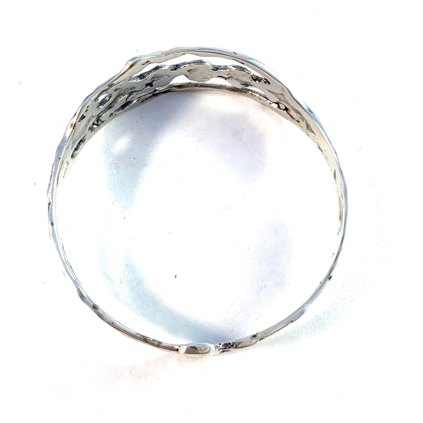 Scandinavia Vintage Sterling Silver Viking Copy Bangle Bracelet.