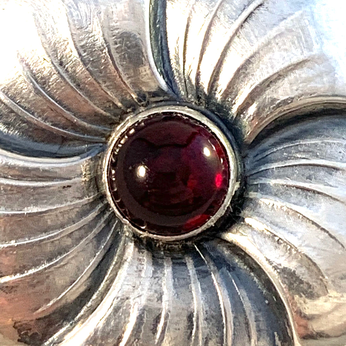Hans Jensen & Co, Copenhagen 1899-1937, Solid Silver Art Nouveau Flower Brooch