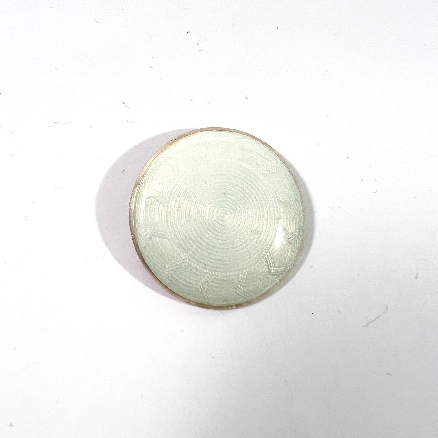 CG Hallberg Sweden 1911. Antique Sterling Silver White Enamel Brooch.