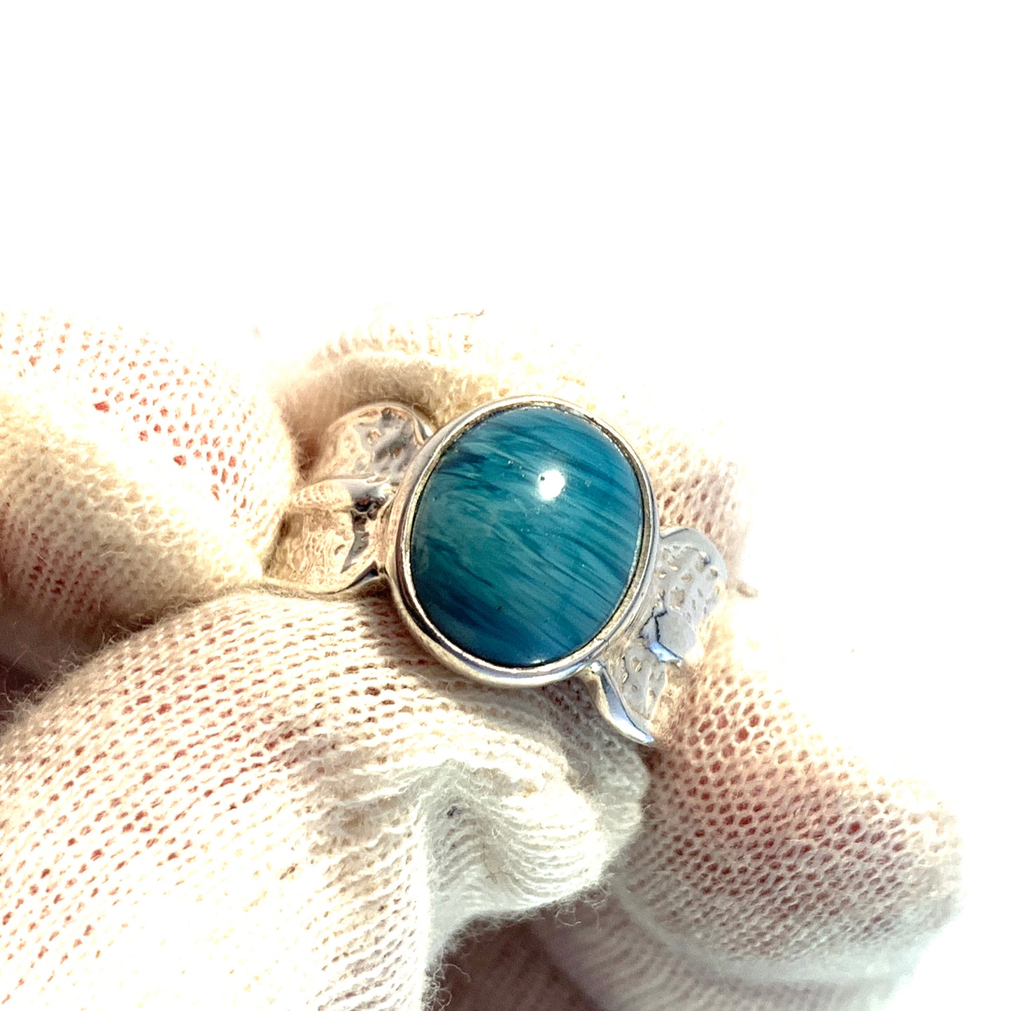 O Nordström, Sweden 1960-70s. Sterling Silver Bergslagen-stone Ring.