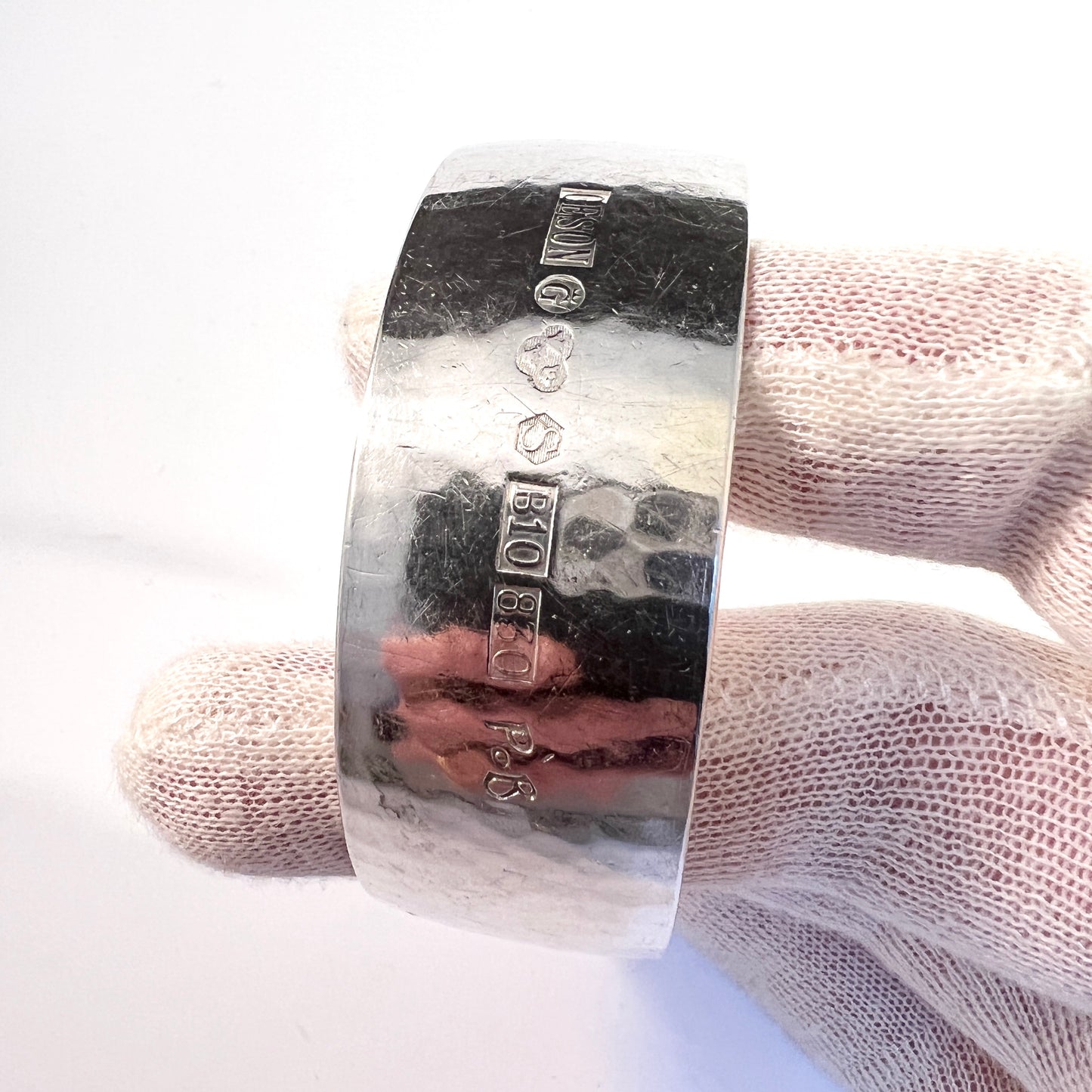 PoB for Ceson Sweden 1976. Bold Sterling Silver Arm Cuff Bracelet.