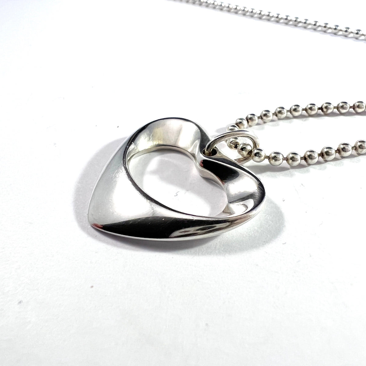Georg Jensen, Denmark. Sterling Silver Artist Heart Pendant 2008. Henning Koppel.